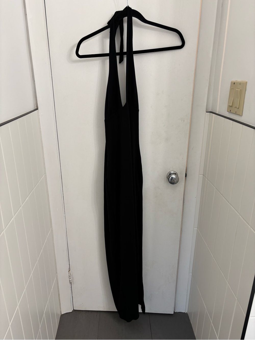 Oh Polly Black Halter Maxi Dress
